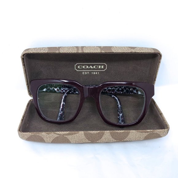 Coach HC8240 eyeglasses frames burgundy large lens - Picture 2 of 7